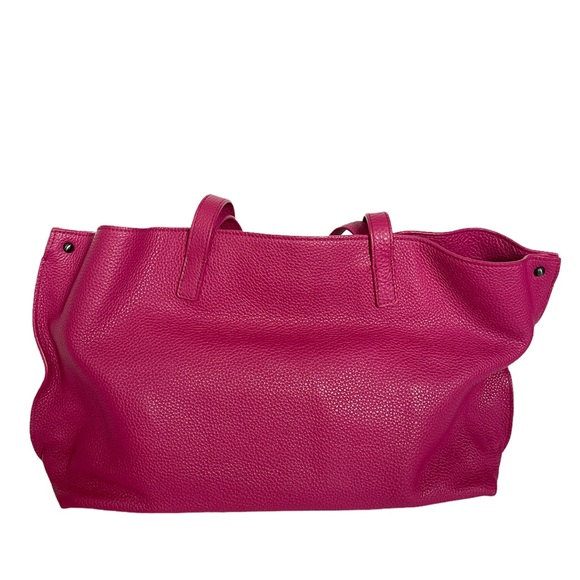 ***SOLD*** AKRIS | Authentic 100% leather Pink Medium Foldable Tote Star Bag - Picture 7 of 15